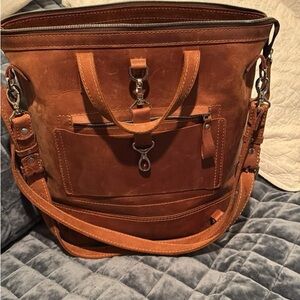 LARGE Brown Leather Bag